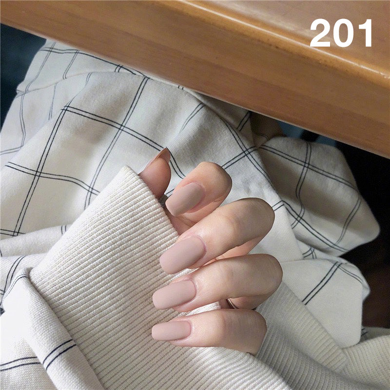 Solid & Coloured Press-On Nails [201-228]